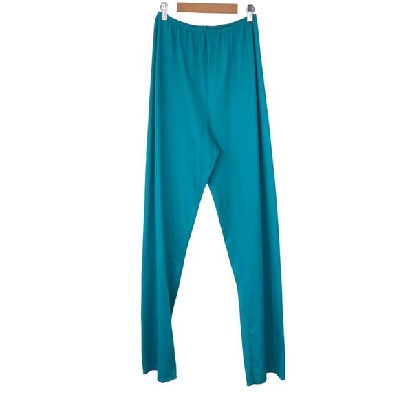 Vintage UNDERCOVER WEAR 80s Women's Teal Pink Two Piece Pajama Set L Pants Top - Picture 7 of 12